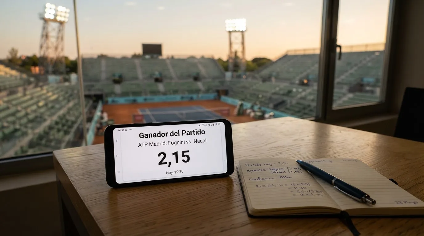 Un estadio de fútbol vacío con torres de iluminación al atardecer